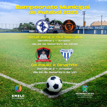 Hoje é dia de jogo pela XXV Copa Municipal de Futebol