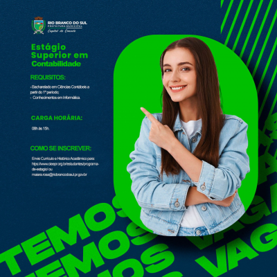 PREFEITURA DE RIO BRANCO DO SUL ABRE VAGA DE ESTÁGIO EM CONTABILIDADE